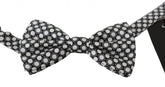 Dolce & Gabbana Men Black White Circles Adjustable Neck Papillon Bow Tie
